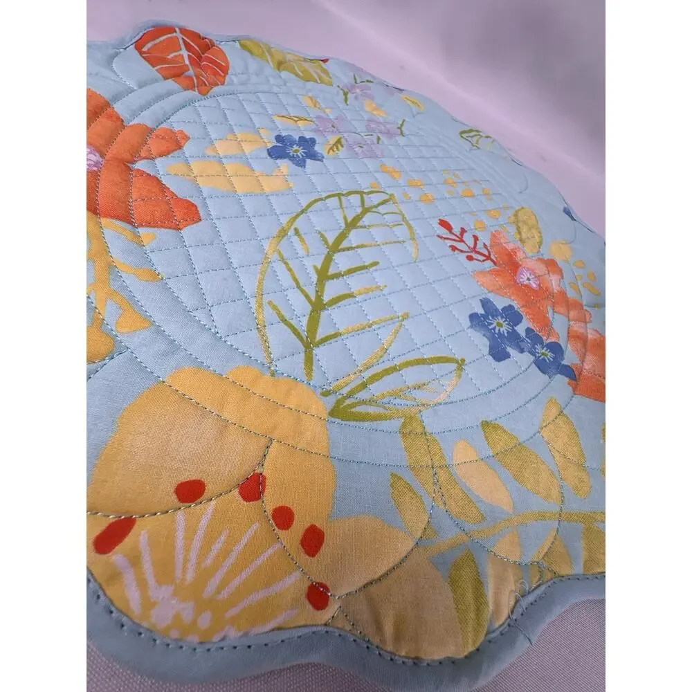 Sonoma Spring Cottage Cotton Scallop Edge Placemats Set of 8